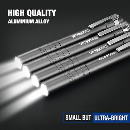 WORKPRO LED Pen Light, Aluminum Pen Flashlights, Pocket Flashlight - Image 3