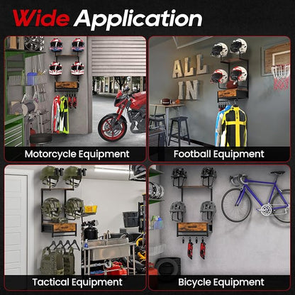 Motorcycle Helmet Holder Wall Mount, Helmet Rack - Image 7