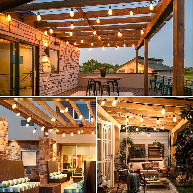 Larkvue 96FT LED Outdoor String Lights, Waterproof Patio Lights - Image 8