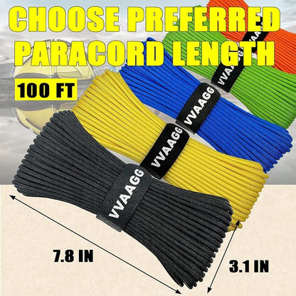 VVAAGG 1000 Black Paracord Rope 100FT Utility Nylon Heavy Duty 12 Strand - Image 3