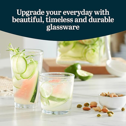 Libbey Preston Tumbler and Rocks Glass Cups Set, All Purpose Everyday Drinking - Image 2