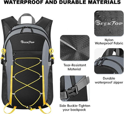Seektop 20L Foldable Waterproof Hiking Backpack, Ultralight Small Lightweight - Image 2