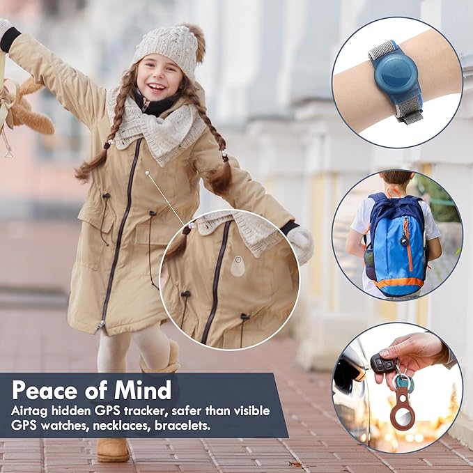for Airtag Holder for Kids Hidden 2 Pack GPS Tracker Case, Anti-Removal - Image 2