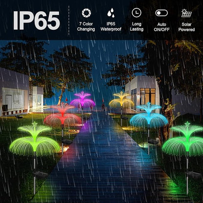 Weepong Solar Garden Lights 3 Pack New Upgraded Solar Lights Outdoor Waterproof - Image 6