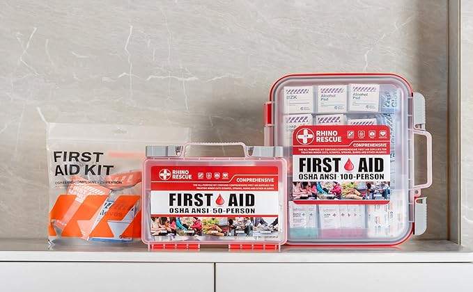 RHINO RESCUE 220 Pieces First Aid Kit Refill Bag, Emergency Extra Replacement - Image 5