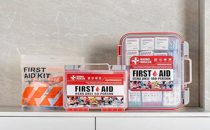 RHINO RESCUE 220 Pieces First Aid Kit Refill Bag, Emergency Extra Replacement - Image 5