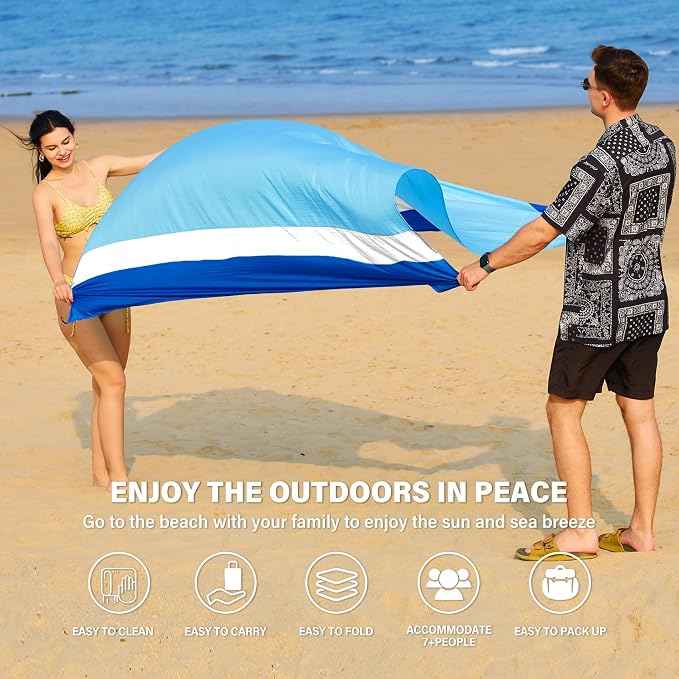 Famstar Beach Blanket Oversized Extra Large 78" X 81", Waterproof Sandproof - Image 3
