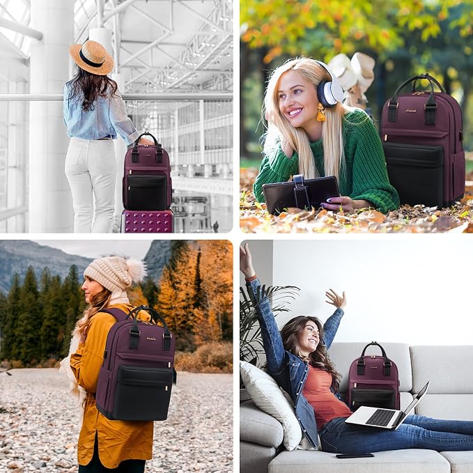 LOVEVOOK Laptop Backpack for Women 15.6 Inch Laptop Bag - Image 6