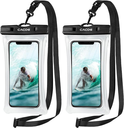CACOE Floating Universal Waterproof Phone case 2 Pcs-Up to 7.0", Phone Pouch by CACOE