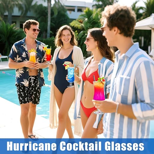Yesland 6 Pack Hurricane Glass - Image 9