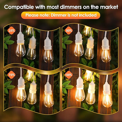 Mlambert White Cord 96FT Outdoor String Lights - Image 2