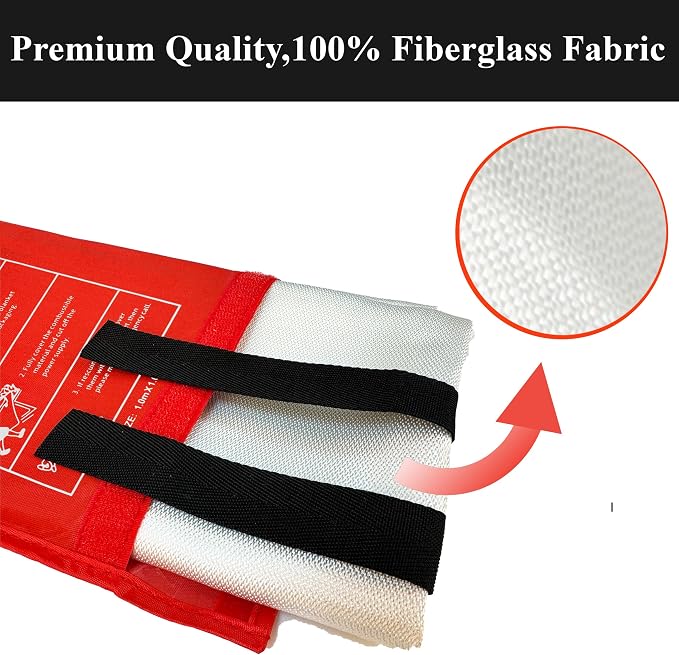 Crystal Lemon Fire Blanket 12-Pack, 39x39 Multi-Use Emergency Fire Suppression - Image 3