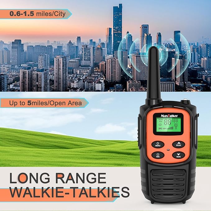 MaxTalker Walkie Talkies for Adults, Rechargeable Walkie Talkies Long Range - Image 4