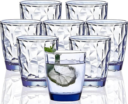 10 Oz Unbreakable Tritan Drinking Glasses Shatterproof Acrylic Glasses by VEILEDGEM
