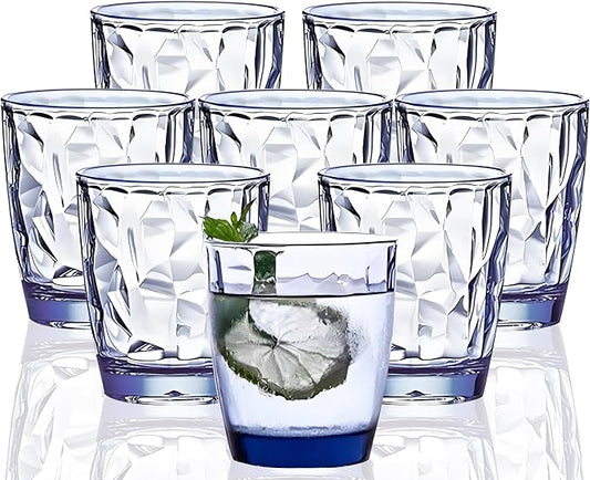 10 Oz Unbreakable Tritan Drinking Glasses Shatterproof Acrylic Glasses by VEILEDGEM
