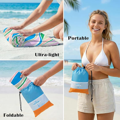 Famstar Beach Blanket Oversized Extra Large 78" X 81", Waterproof Sandproof - Image 7