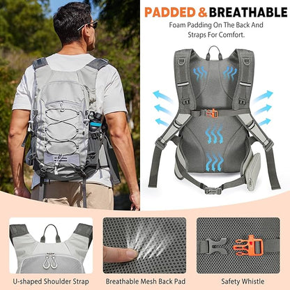 25L Hiking Backpack with Rain Cover Lightweight Hiking Daypack - Image 2