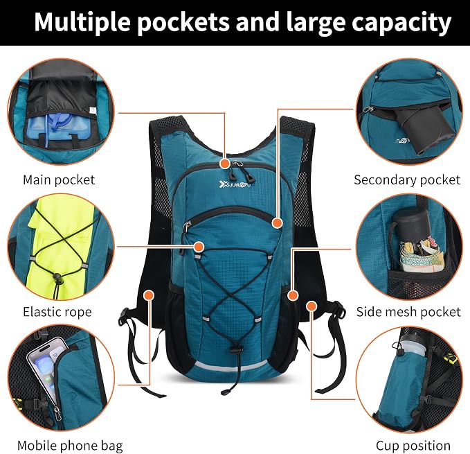 DOJUNS Hiking Backpack Lightweight Travel Backpack 20L Waterproof Hiking - Image 2