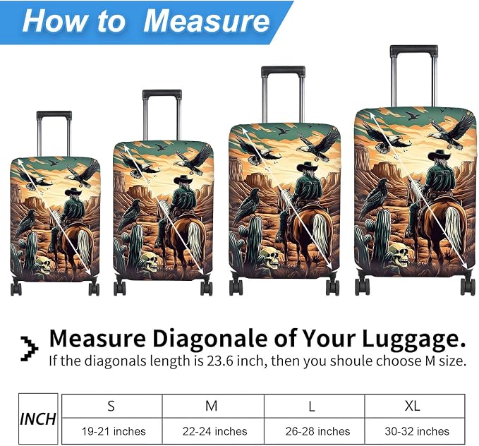Luggage Cover Protector for 19-20 Inch Suitcases, TSA Approved Elastic Travel - Image 2