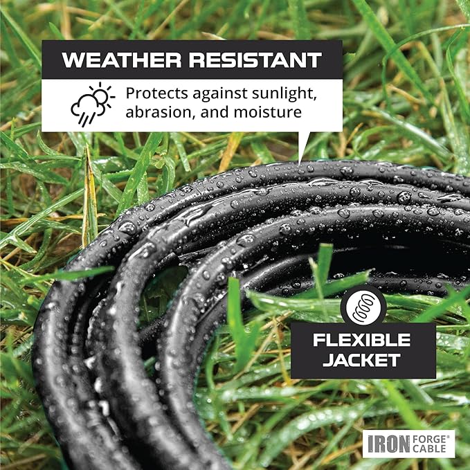 Iron Forge Cable Oil Resistant 12 Gauge Extension Cord 50 ft, 12/3 SJTOW 50 - Image 4