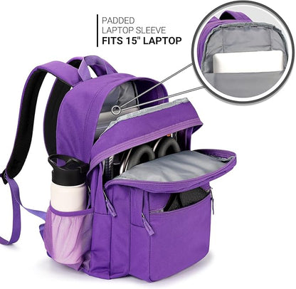 ZORFIN 26L Backpack for College, and Travel: Water Resistant Bookbag - Image 4