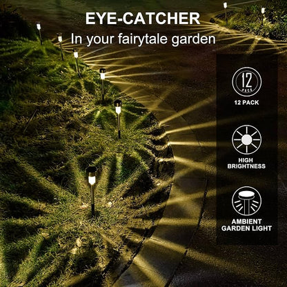 Dream Master Solar Lights Outdoor Waterproof, Stainless Steel LED Landscape - Image 3