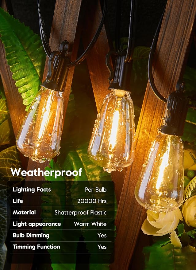 Brightown 38FT Solar String Lights Outdoor Waterproof - Image 4