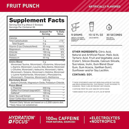 Optimum Nutrition Amino Energy Powder Plus Focus, - Image 3