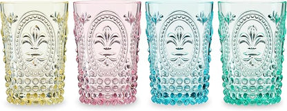 Twine Embossed Acrylic Colorful Drinking Glasses, Durable Shatterproof Tumblers by TWINE