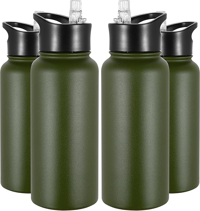 VEGOND 32 oz Insulated Water Bottle Bulk Stainless Steel Metal Water Bottles by VEGOND