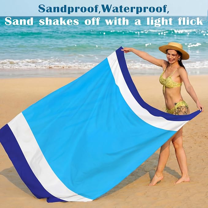 Famstar Beach Blanket Oversized Extra Large 78" X 81", Waterproof Sandproof - Image 6
