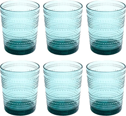 Beaded 15.6 oz Durable Acrylic Double Old Fashioned Drinking Glasses, by AbodeHomewares-TheDesignDestinationforTabletopDrinkwareKitchenandPet