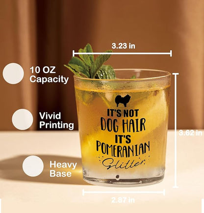 Nogrit Pomeranian Gifts Whiskey Glasses 10 oz, Dog Lovers Gifts, Funny It's Not - Image 2
