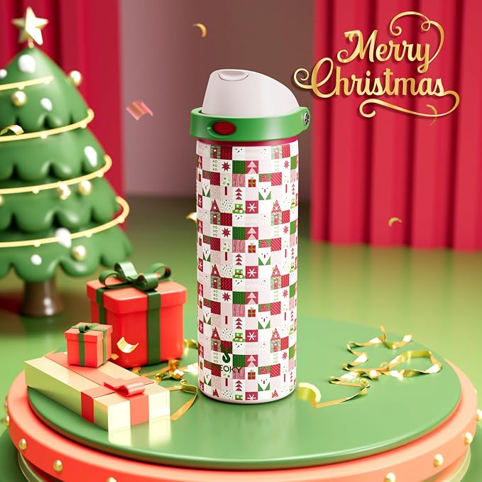 24 oz Insulated Water Bottle for Christmas: Meoky Stainless Steel Xmas Water - Image 2