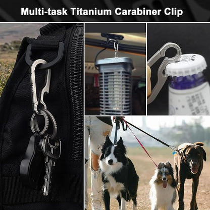 PJYTAC Key Chain Clip Titanium Carabiner Keychain Quick Release Carabiner - Image 3