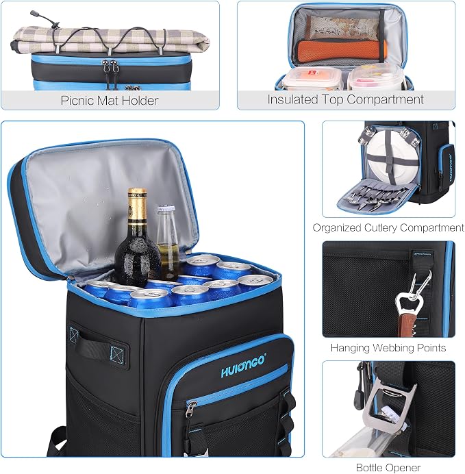 Hulongo Large Waterproof Insulated Cooler Backpack - Image 4
