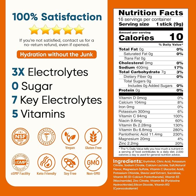 Venture Pal Sugar Free Electrolyte Powder Packets - Image 7