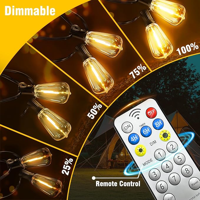 100FT Solar String Lights Outdoor Waterproof - Image 5