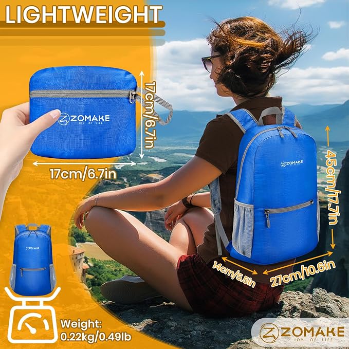 ZOMAKE Ultra Lightweight Hiking Backpack 20L - Image 2