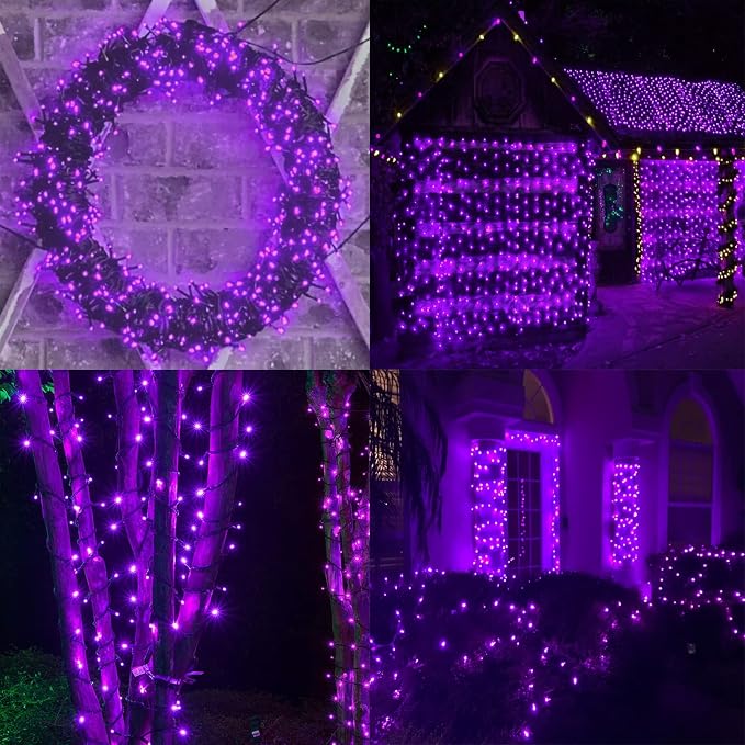 YIQU Purple 82FT 200 LED Extendable Halloween Lights - Image 5