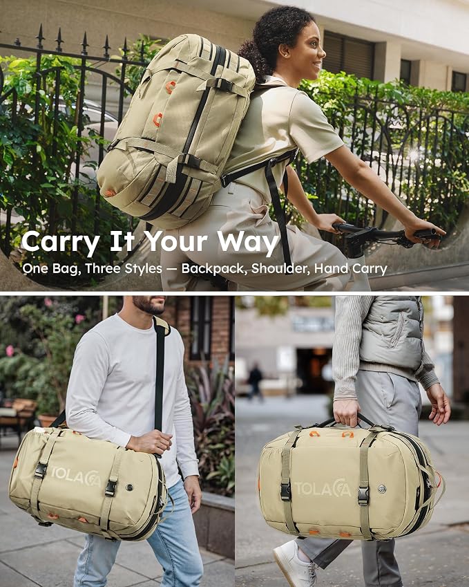 Tolaccea Carry on Travel Backpack, Laptop Backpack Flight Approved Convertible - Image 2