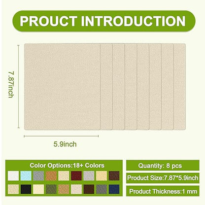 Besezx Canvas Repair Patch, Outdoor Gear Patch, 7.87x5.9 Inches 8PCS, - Image 2