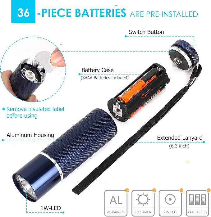 FASTPRO 12-Pack Flashlights Set, Aluminum LED Flashlights - Image 4