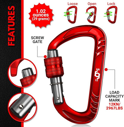 Rhino Produxs 12kN Heavy Duty Carabiner Clips, - Image 3
