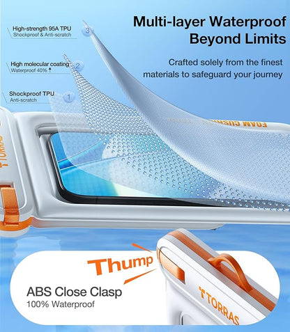 TORRAS IP68 Waterproof Phone Pouch Double Space, Floating Waterproof Phone Case - Image 4
