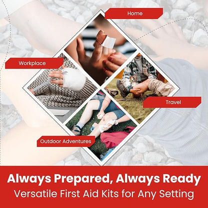 M2 BASICS Mini First Aid Kit Bulk Multi Pack, 10 Pack, 50 per Kit, 500 Total - Image 7