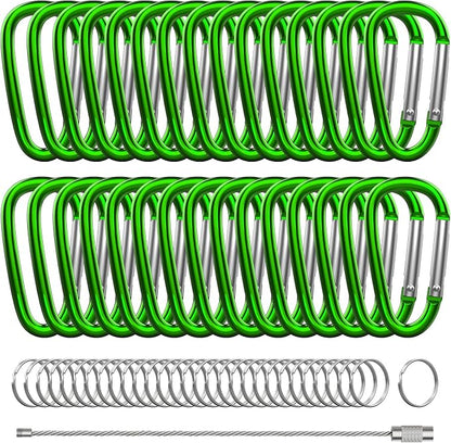 30PCS Aluminum Carabiner Clips by XIECHANEE