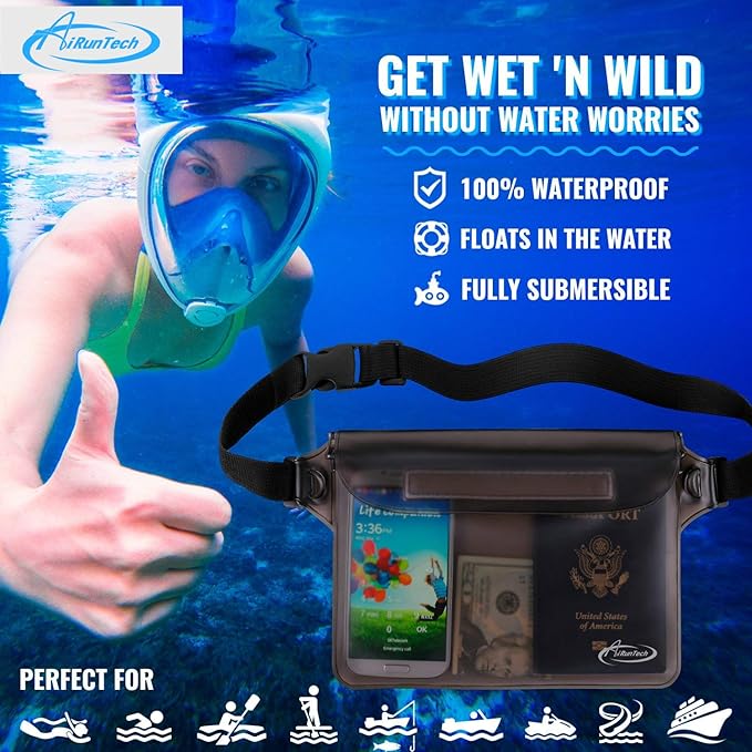 AiRunTech Waterproof Fanny Pack, Phone Pouch Dry Bag - Image 2