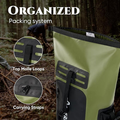 Waterproof Dry Bag with Waterproof Phone Case and small waterproof Bag Green - Image 6