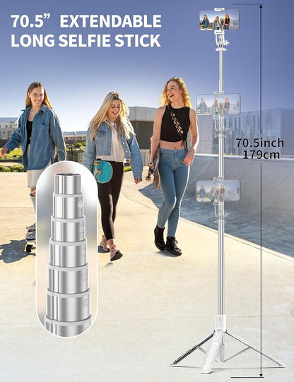 71" Selfie Stick, Smartphone Tripod Stand All-in-1 - Image 3